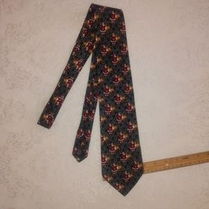 Noel , Santa and Reindeer Tie - Silk - (032)